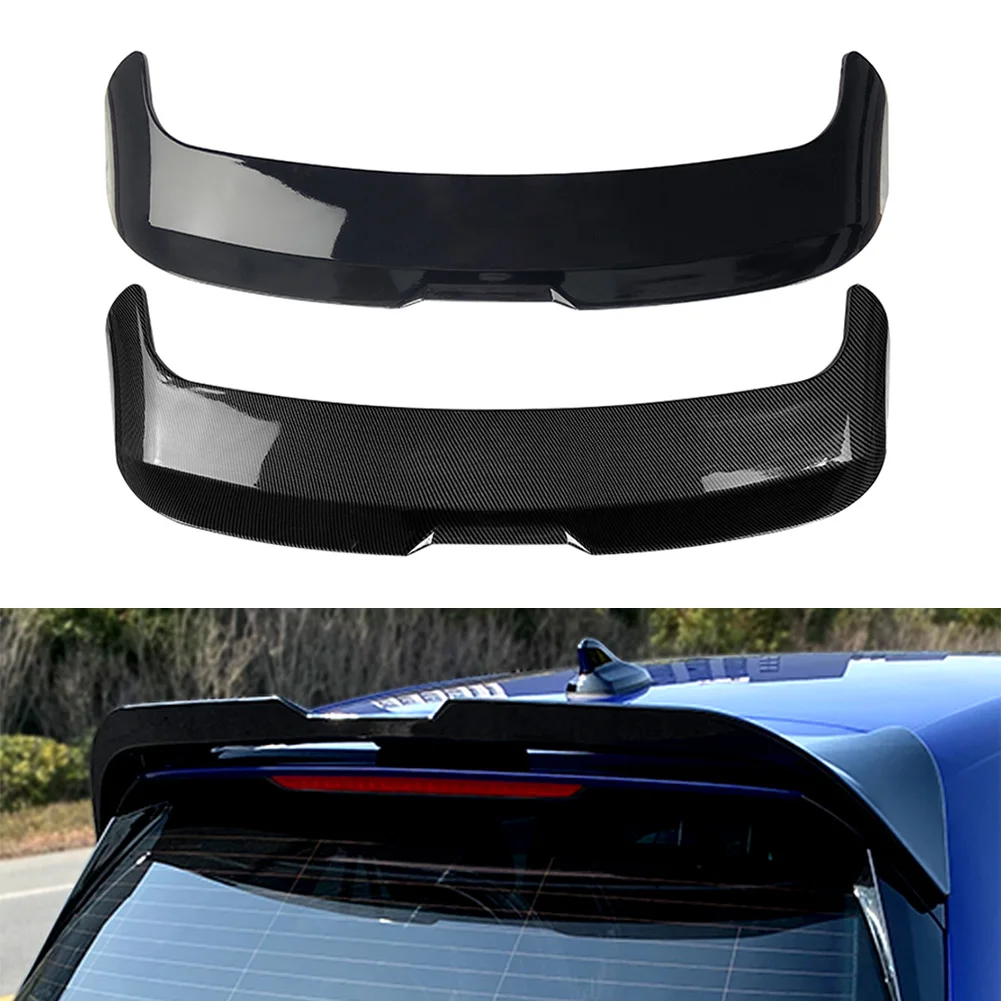 

Car Rear Trunk Roof Spoiler Lip Window Wing Trim For VW Golf 8 2020-2021 For Volkswagen Golf MK8 20-21 Carbon Fiber/Glossy Black