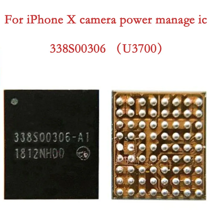 5 шт./лот U3700 338S00306 камера управление питанием IC для iPhone X Ремонт камеры мощность флэш-модуль чип IC PMU питания IC