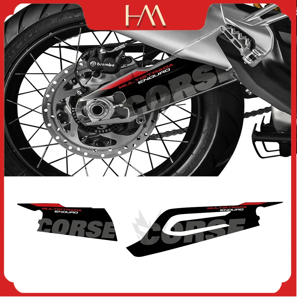 

Motorcycle Rransmission Shaft Sticker Reflective Swingarm Decals for Ducati Multistrada 1200 1260 Enduro 2014 15 16 17 18 2019