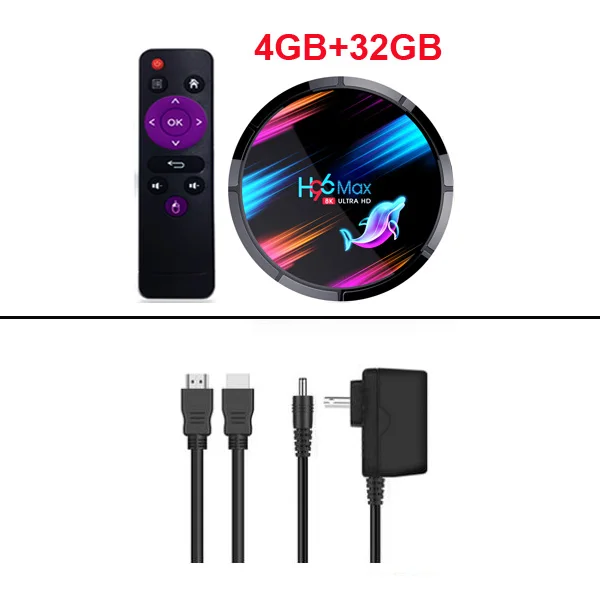 H96 MAX X3 Android 9,0 ТВ-приставка Amlogic S905X3 4 ГБ 32 ГБ 64 Гб 128 ГБ 2,4 ГБ 5G Wifi Bluetooth HD 1000 м AV SPDIF H96Max 8K телеприставка - Цвет: 4GB 32GB