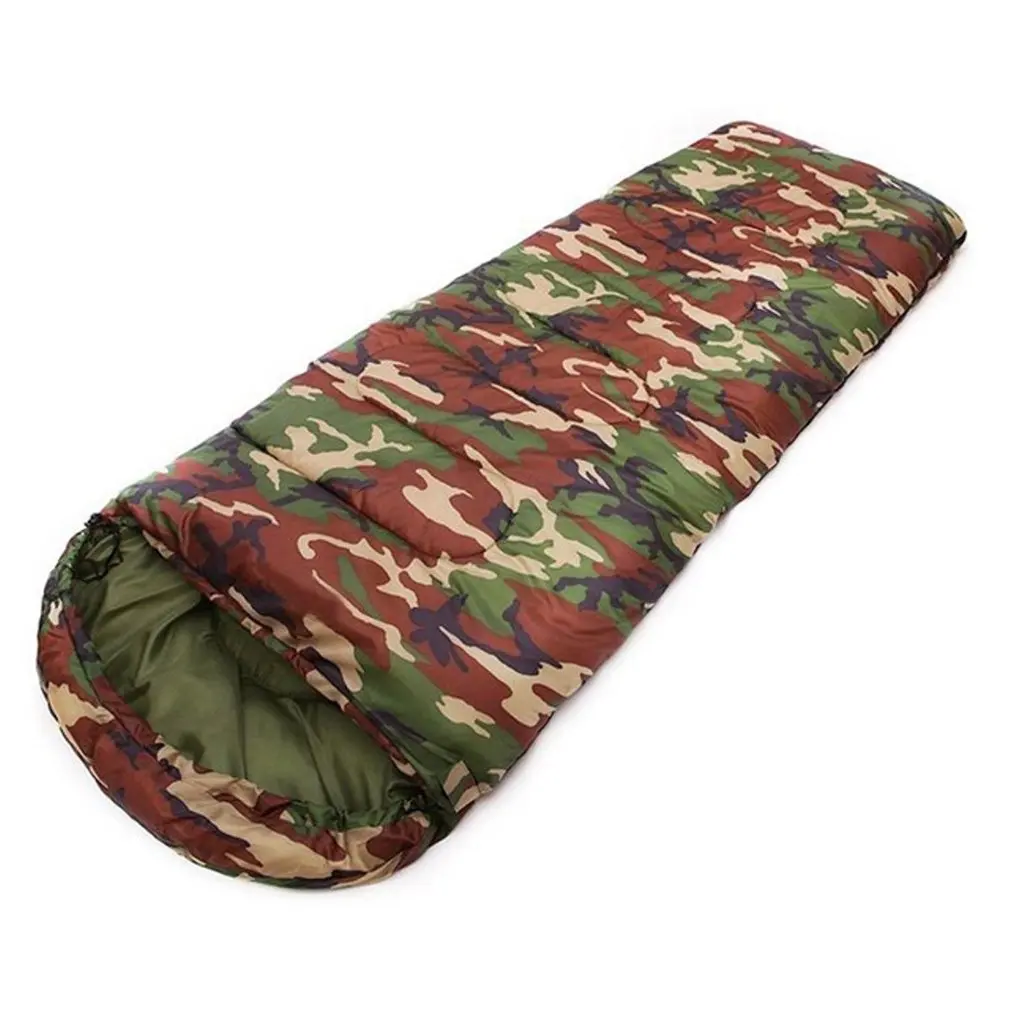 Compact Lightweight Fine Elasticity Fluff Fleece Sleeping Bag With Hat
