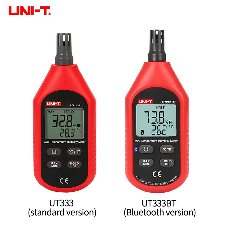UNI-T UT333 UT333BT 디지털 습도계 온도계 2 in 1 온도 습도 측정기 미니 센서 Bluetooth 온습도계
