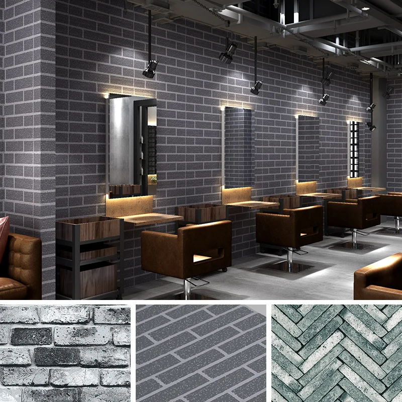 Modern Vintage Brick Textured Wallpaper For Walls Decor Embossed 3D Wall paper Rolls For Bedroom Living room Sofa TV Background