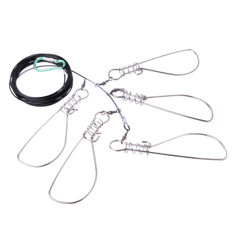 

Portable Stainless Steel Belt Live Fishing Lock Buckle Tackle Stringer Tools 5M