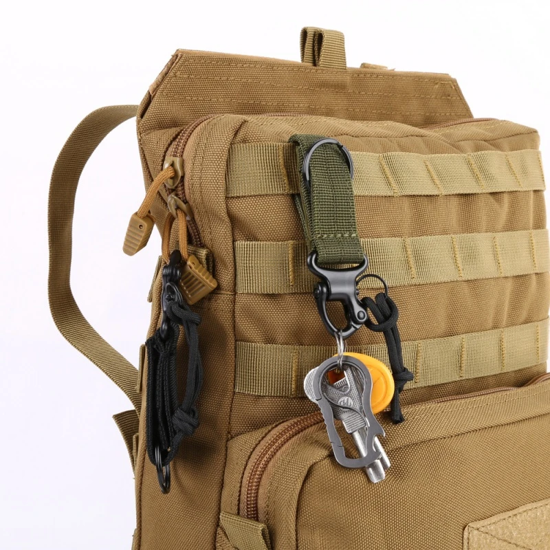 Nylon Tactical Molle Belt Carabiner Key Holder Camp Bag Hook Strap Buckle J0Q0 Nylon Tactical Molle Belt Carabiner Key Holder Camp Bag Hook Strap Buckle J0Q0