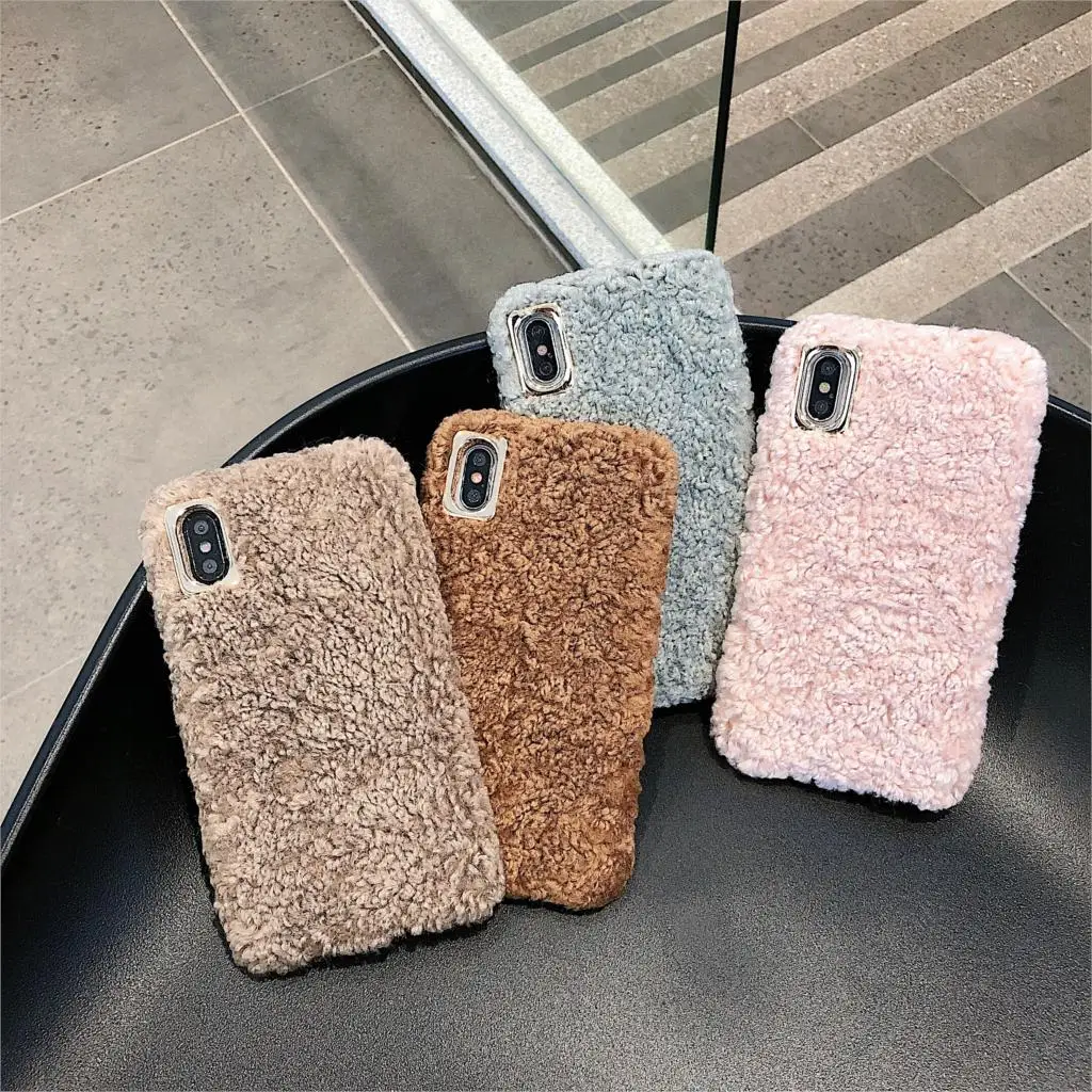 Шерстяной меховой чехол для Sony Asus Zenfone 4V Selfie Pro 2 Laser 3 Go Live Max V520KL ZE554KL ZD553KL ZD552KL ZC520KL