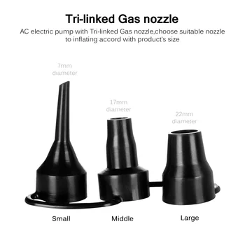 

12.3*10*11.4cm Electric Air Pump Inflate Deflate For Airbed Boat Camping Toys Air Bed Compression Bag Mattress With Car Charger