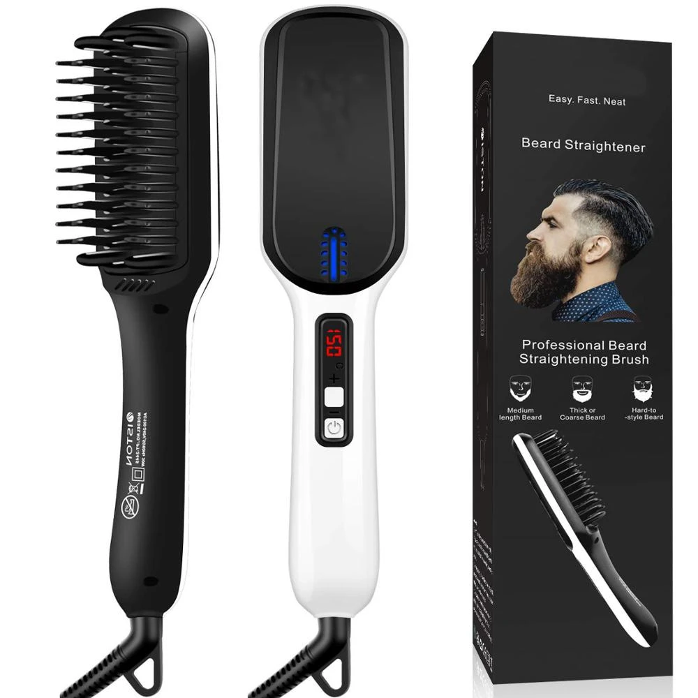beard brush hot iron
