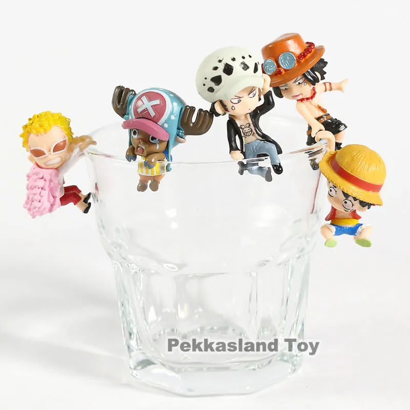 Игрушечные фигурки Luffy Ace Chopper Law Doflamingo на краю чашки | Игрушки и хобби