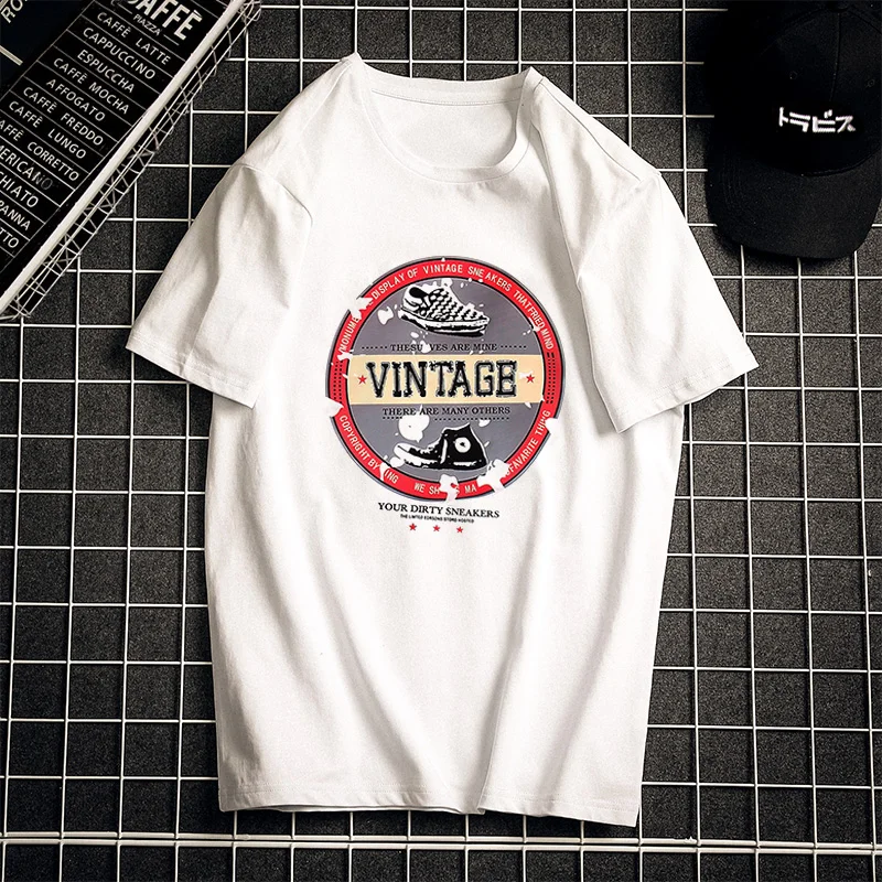 

New Pure cotton Harajuku Tshirt Women's trend Print Short Sleeve Tops & Tees 6XL Large Size Fashion Casual loose Couple T Shirt