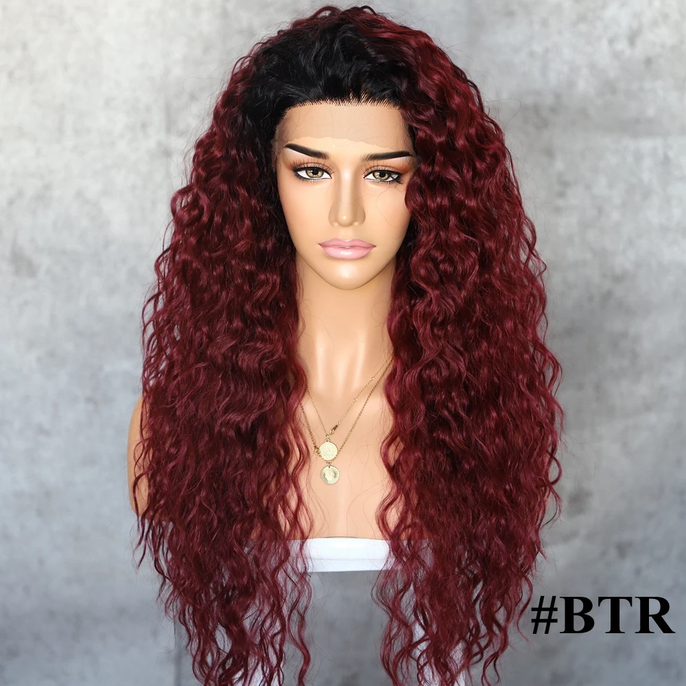 BTR Lvcheryl кудрявые синтетические парики на кружеве 613# цвет ручная вязка термостойкие парики для женщин - Цвет: BTR
