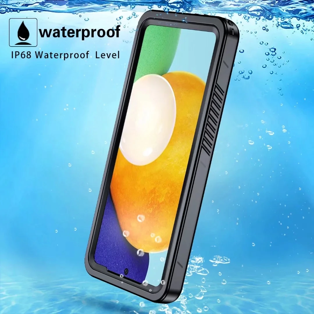 

IP68 Powerful Fall-Proof Shellbox Waterproof Case for Galaxy A51/A54/A72 4G/5G Shockproof Heavy Duty Defender Cover Diving Case
