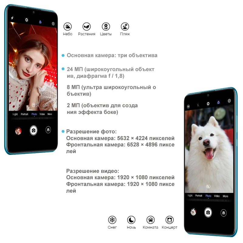 Смартфоны Huawei P30 Lite 4 ГБ 128 ГБ NFC Русская версия Мобильный телефон Безрамочный экран 6,15 дюймов 3340 мАч EMUI 9.0.1 на базе Android 9.0 Тройная широкоугольная основная камера 24 МП+ 8 МП+ 2 МП