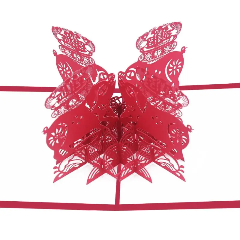  3D Pop Up Handmade Creative Pig Greeting Cards Postcards Invitation Laser Cut Happy New Year Party  - 4.00036E+12