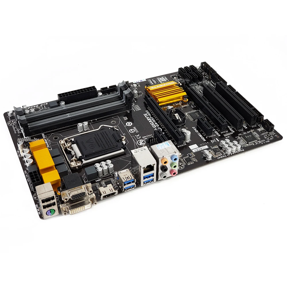 Gigabyte GA-H97-HD3 настольная материнская плата H97-HD3 H97 для LGA 1150 i7 i5 i3 DDR3 32G SATA3 USB3.0 HDMI VGA DVI ATX б/у материнская плата
