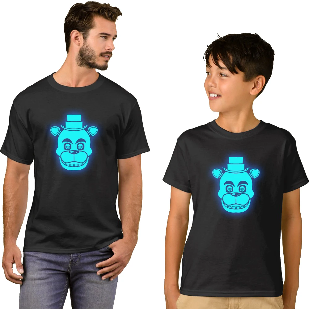 LYTLM Famili Look FNAF футболка одежда для мамы и сына Светящиеся в темноте женские