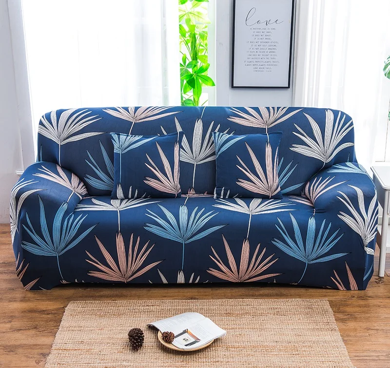 Plant Print Sofa Cover Night Forest Couch Cover Tight Wrap Slip-resistant for Living Room Couch Cover L Shape Armchair