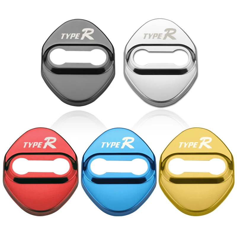 Car Door Lock Protective Covers Case For Honda Typer Civic Type R Accord CRV Hrv Jazz Car Styling Accessories 4pcs