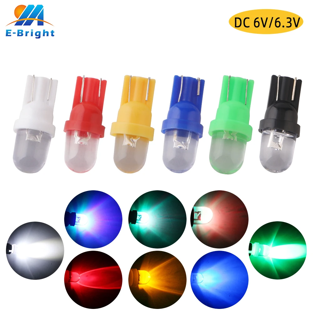 Светодиодная лампа T10 W5W 6 3 555 158 192 168 194 белый синий RGB красный зеленый янтарный 10 шт.