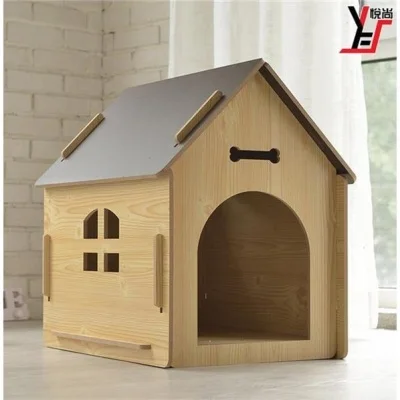 

M8 Wooden Doghouse Pet House No Smell Waterproof Non-deformable Outdoor Pet Nest Dog Kennel with Able Window Door