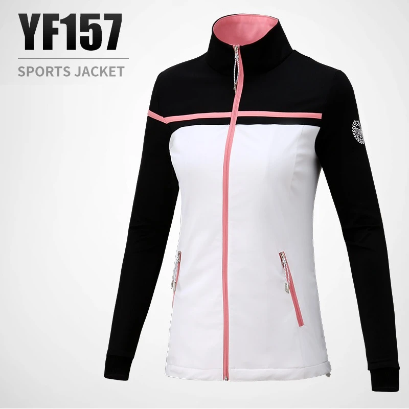 PGM, женские лоскутные куртки для гольфа, зима-осень, спортивная куртка с длинным рукавом, женская теплая ветрозащитная куртка на молнии, одежда для гольфа, D0505