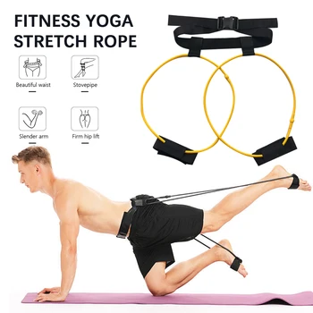 

35lbs Fitness Booty Butt Training Band pull rope Pedal Exerciser Resistance Bands Adjustable Waist Belt for Glutes Legs Muscle