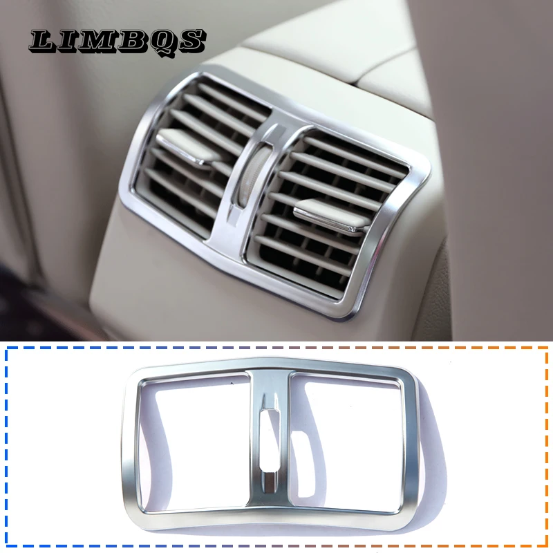 

Rear Air Condition outlet Vent Cover For W212 E class Mercedes Benz 2012-2019 Chrome Armrest Box conditioning inlet stickers