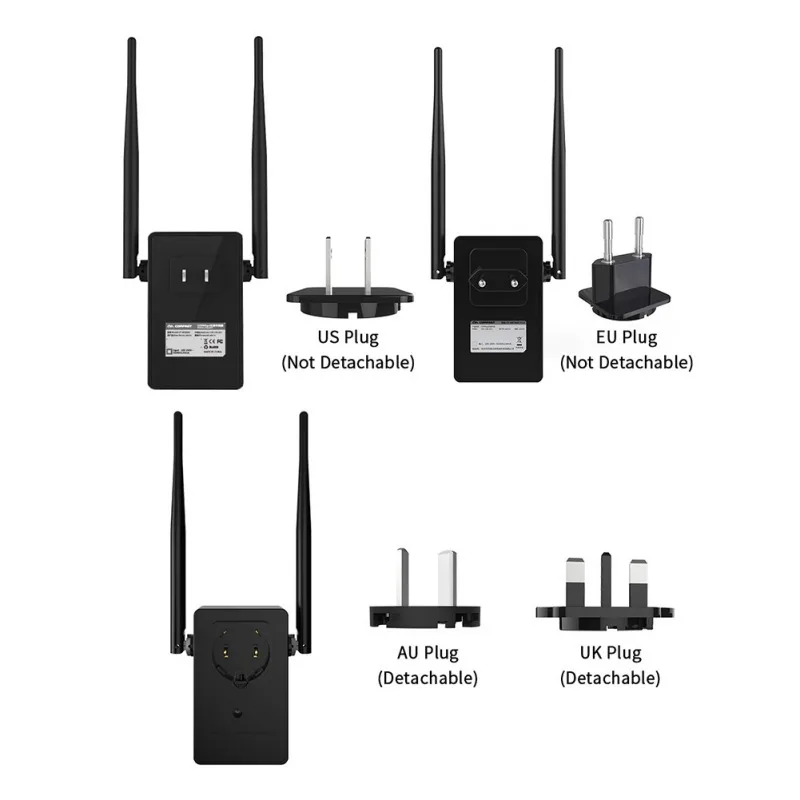 300M Wifi ретранслятор усилитель сигнала Wifi ретранслятор расширитель сигнала черный