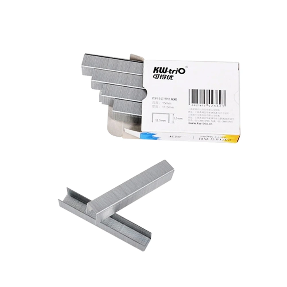 

1000pcs/ Box Silver Staples Stapling Nail Stapler Staples 12.85 * 15mm Max. 120 Sheets Capacity