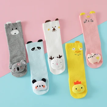 

Toddler Girls High Stockings Cotton Knee Leg Warmer Cute Casual Socks 0-3T Lightweight Parts Little Child Accessories