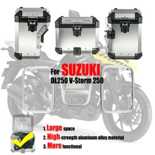 For Suzuki V-Storm DL250 2016 2017 2018 2019 2020 Motorcycle Aluminum Luggage Box Trunk Panniers Saddlebag Bracket Top Case Rack