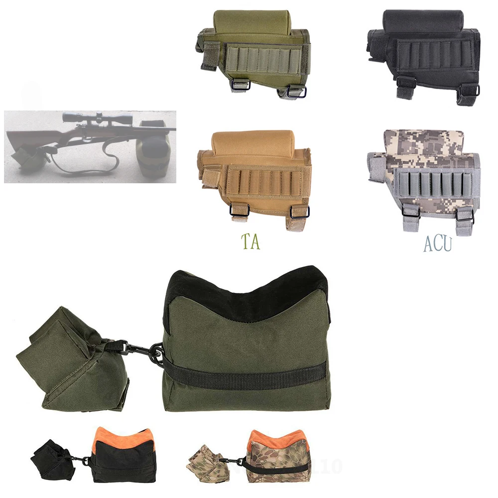 

Rifle Cases Cheek Rest Riser Tactical Ammo Cartridges Bag Sandbag Front & Rear Rifle Target Bench Unfilled Stand Support Sandbag
