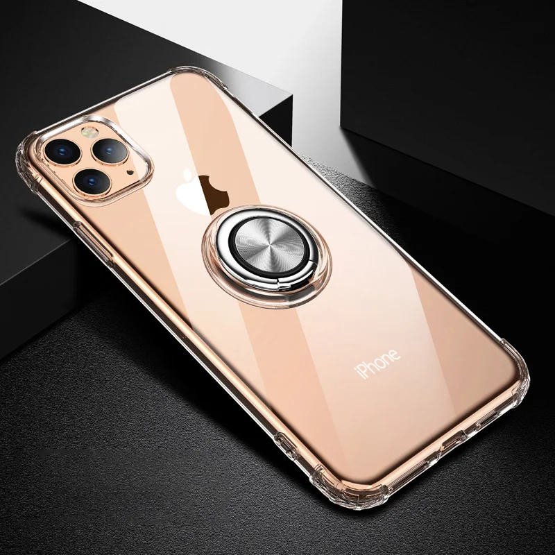 XSDTS Trong Suốt 3D Ốp Lưng Chống Sốc Cho iPhone 11 Pro XS Max X XR 8 7 6 6S 6S Plus Từ Tính giá Đỡ Điện Thoại Đế Bao Capa cases for iphone Cases For iPhone