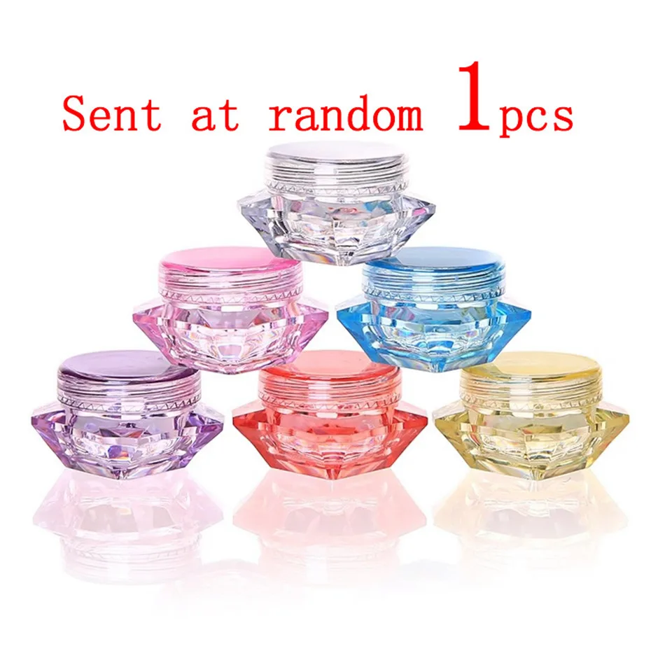 Sent at random 1pcs 5 г крем для лица прозрачный мини-модный дорожный макияж Косметические пустые бутылки контейнер для косметики пластиковая коробка аксессуары для путешествий - Цвет: Sent at random 1pcs