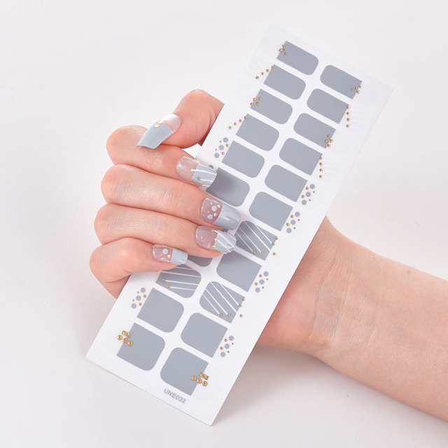 Tips/Sheet Pure Solid Color Minimalist Design Fashion Nail Stickers Self Adhesive Nail Sticker Nail Decoration Nail Strips