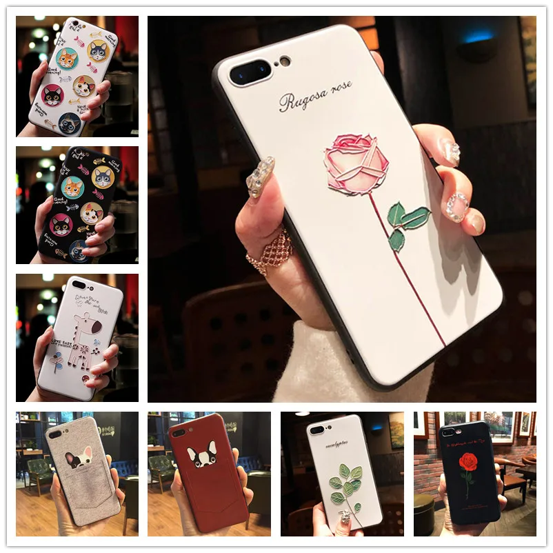 

For OPPO F11 Cover 3d Emboss Flower Silicone Phone Case For OPPO Reno 10X Zoom F11 Pro RX17 Neo F7 F9 A1K AX7 Realme 3 A39 a3s