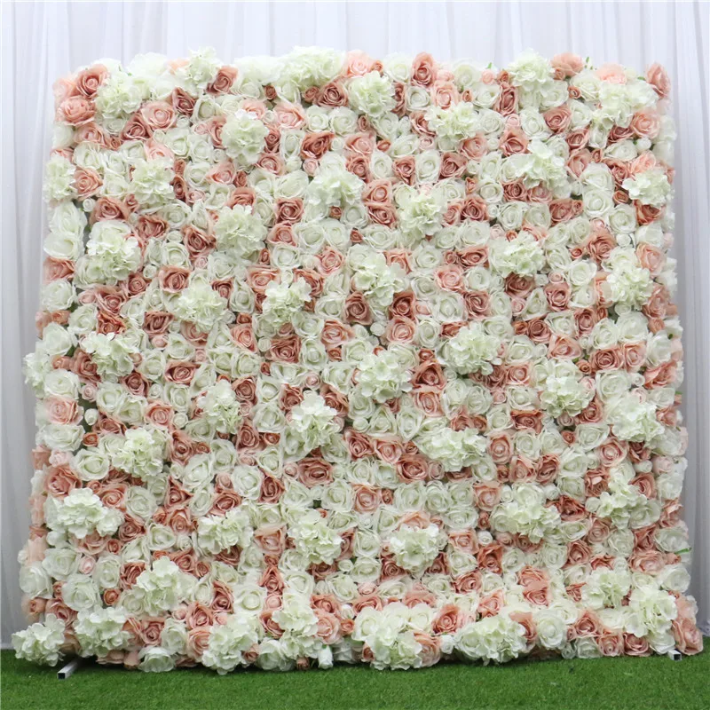 pink white Свадебное украшение, новая нижняя часть ткани, Искусственный цветок розы, стена, свадебное оформление, фон для стен, домашний декор, искусственный цветок - Цвет: pink white
