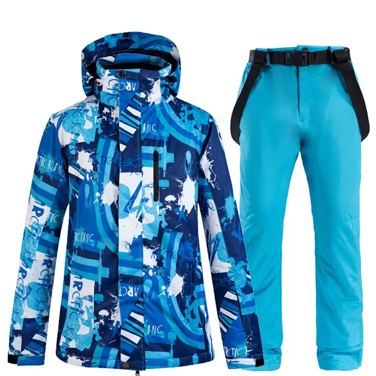 Водонепроницаемые ветрозащитные лыжные костюмы, Мужская лыжная куртка со штанами, комплект для сноубординга, мужская зимняя Лыжная куртка и брюки, зимняя Лыжная одежда