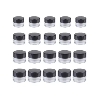 

20Pcs Empty Bottle Glass Bottle Subpackaging Bottle Makeup Cream Jars Travel Bottles 5g 10g 15g 20g For Each 5Pcs