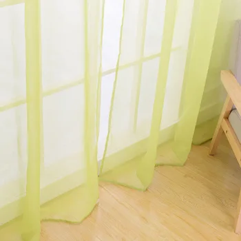 

YZY Solid Color Doris Drape Mesh Curtains Color Window Screen