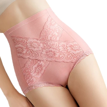 

Fashion Cotton Underwear Women Panties Comfortable Underpants Floral Lace Briefs For Woman Sexy High Waist Soft Pantys Intimates