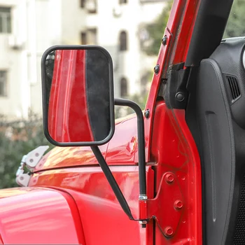 

Car Side Door Rearview Mirror Adjustable Shape Angle Lens Blind Spot Rear View Mirrors For Jeep Wrangler JK TJ LJ YJ CJ Car