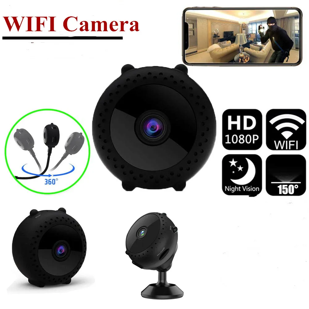 Wi Fi мини камера ночного видения 1080P радионяня Беспроводная видеонаблюдения