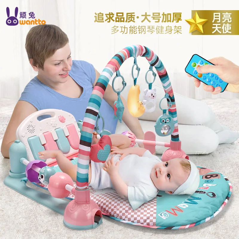 

Activity Stubborn Rabbit Multi-functional Crawl Pad Guardrail Pedal Piano Infant Fitness Rack Primary Baby Toys Gift