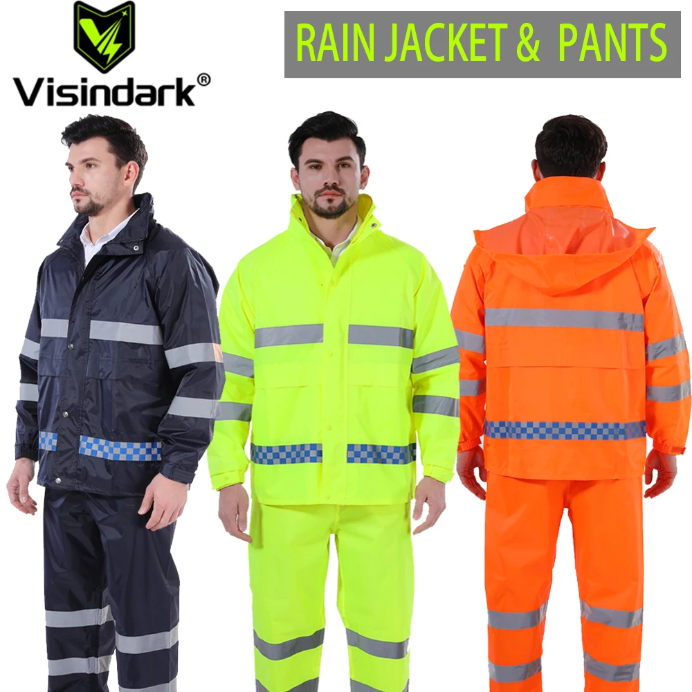 Hi Vis Viz Work Jacket Vest T-Shirt Safety High Visibility Coat Pants Outerwear 