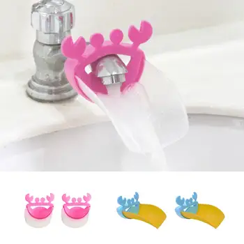 

2pcs Cute Tap Faucet Extender Cartoon Sink Baby Bath Tap Hand Wash Extension Device Bathroom Accessories