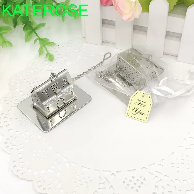 

12PCS Tea Party Giveaways Stainless Steel Love Home Tea Infusers Wedding Tea Strainer Favors For Guest