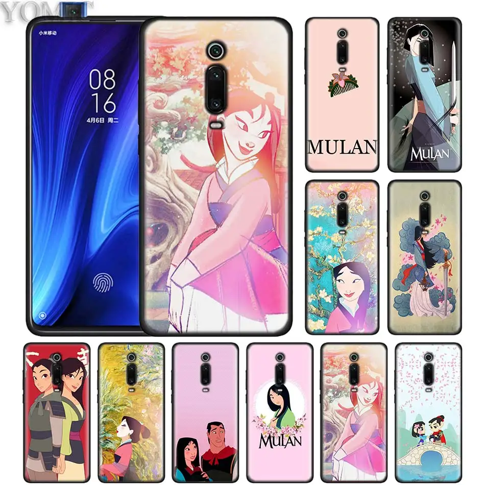

Mulan Cartoon Black Case for Xiaomi Redmi K20 Note 8 7 6 Pro 6A 7A 7S S2 5 Plus Y3 GO Silicone Anime Carcasa Phone Cover Coque