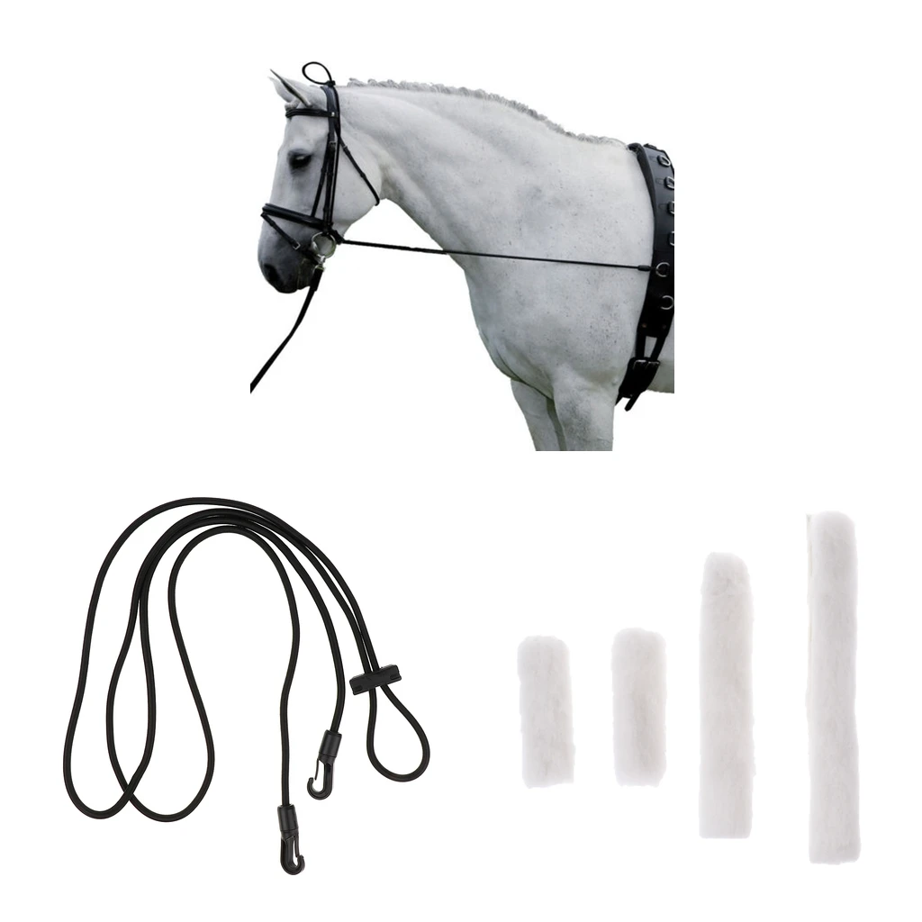 4 шт флисовая лошадь Noseband крышка w/300 см шеи носилки конные принадлежности