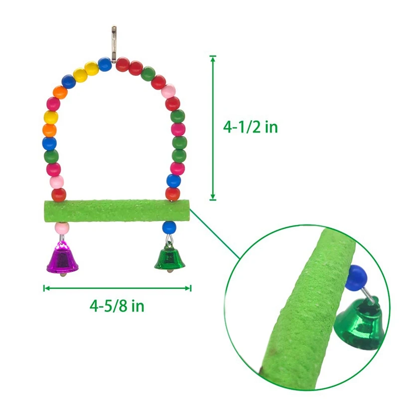 3 упаковки клювоточка для попугая игрушки попугай гамак колокол игрушки качающаяся игрушка для тараканов